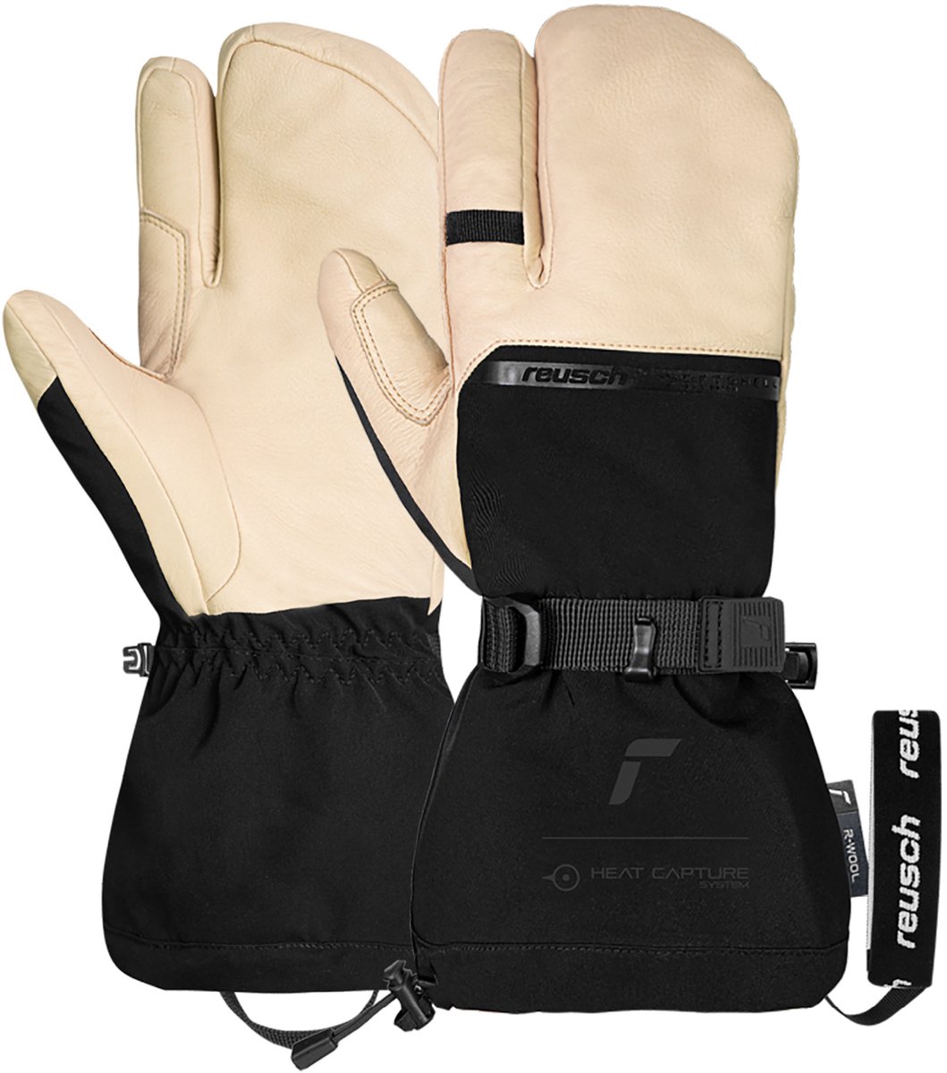 Reusch 3-Finger Handschuhe Duality R-WOOL Lobster Zwart