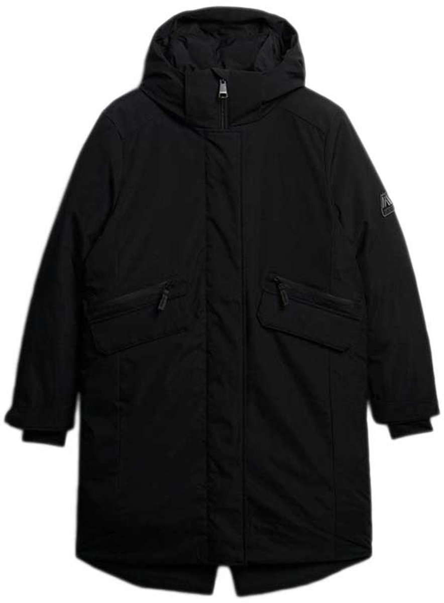 Superdry City Fishtail Gevoerde Parka Dames Gewatteerde jassen Zwart