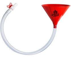 LevelUpLiquor Biertrechter - Drank trechter - Drank spel - Rood - Bierspuit - Bier atter - Drank tornado - Bier accessoires - 1500ml inhoud - Shots - Wijn - Mixed drinks - Feestartikelen - Cadeau - Drank cadeau