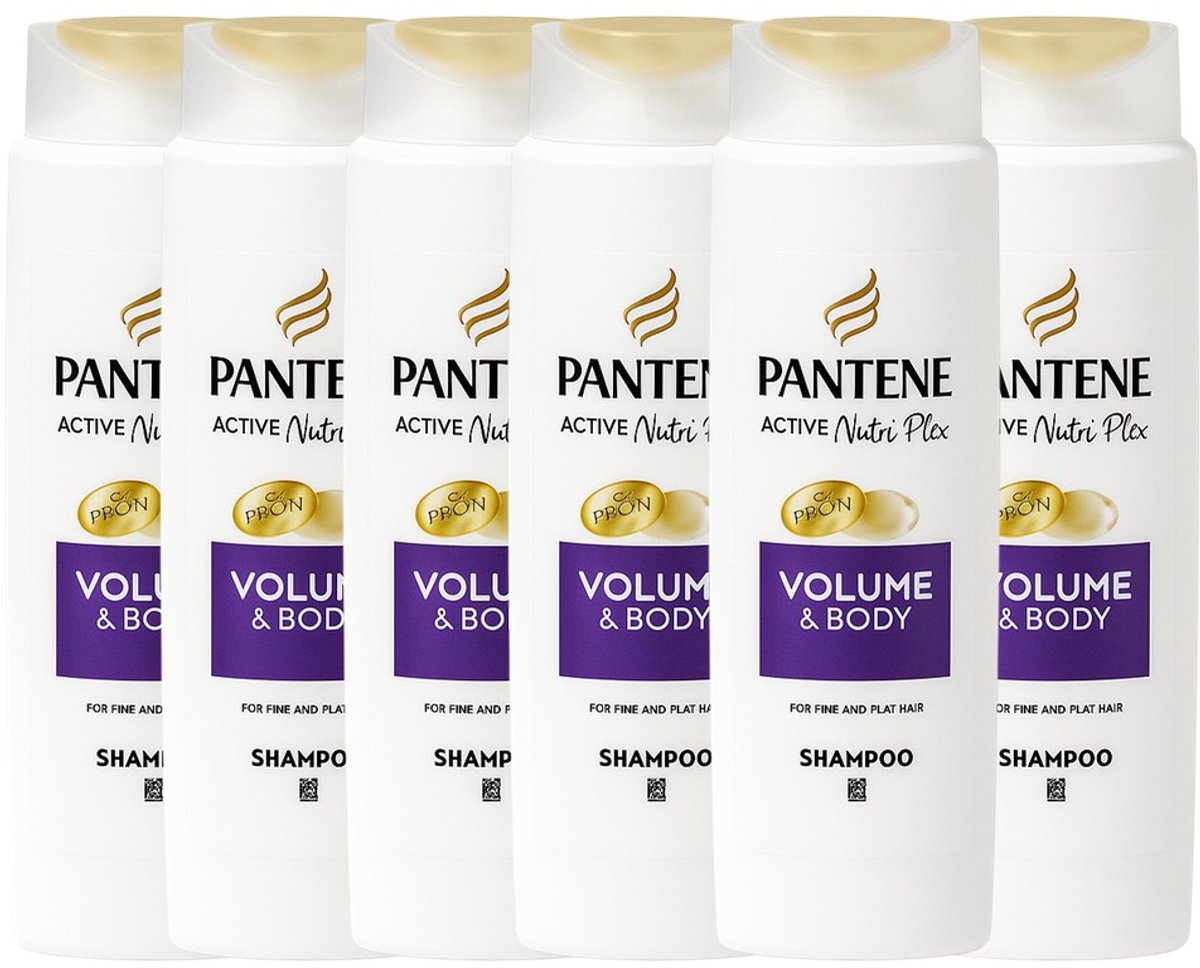 Pantene Pro-V Active Nutri-Plex Volume & Body Shampoo - voor Fijn, Plat Haar - Voordeelverpakking 6 x 325ml