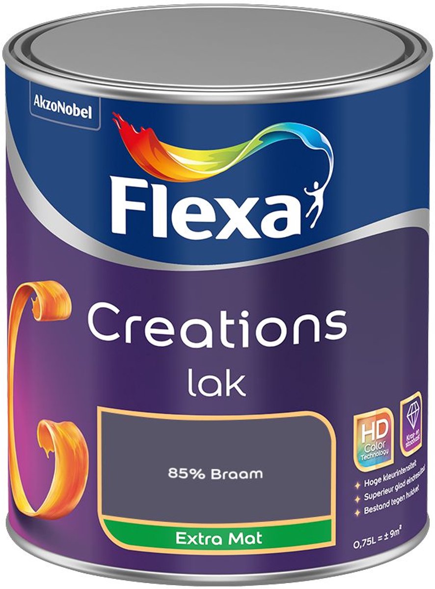 Flexa - Creations Lak Extra Mat - 85% Braam - Mengverf - 0.75 L