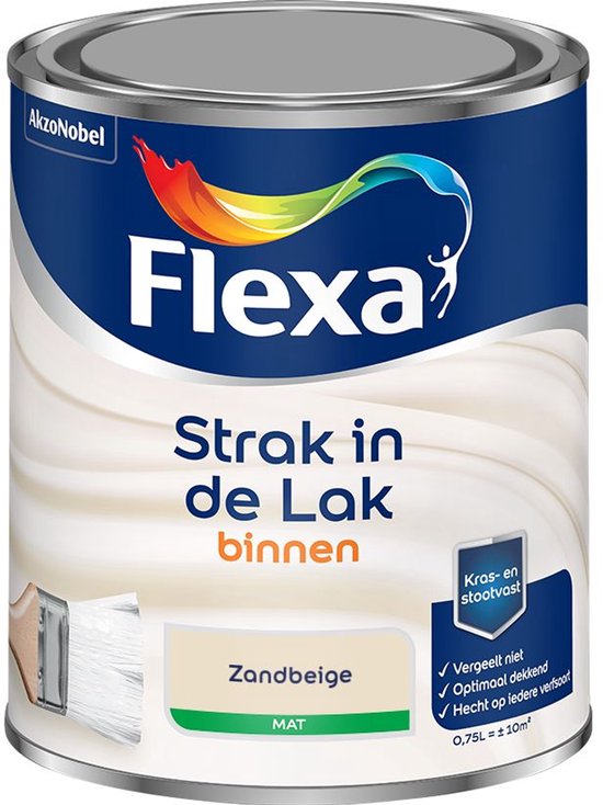 Flexa - Strak In De Lak Binnenlak Mat - Zandbeige - Mengverf - 750 Ml