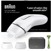 Braun IPL Silk-expert Pro 5 PL5145 - Ontharingsapparaat - inclusief Etui, Gillette Scheersysteem en 2 koppen
