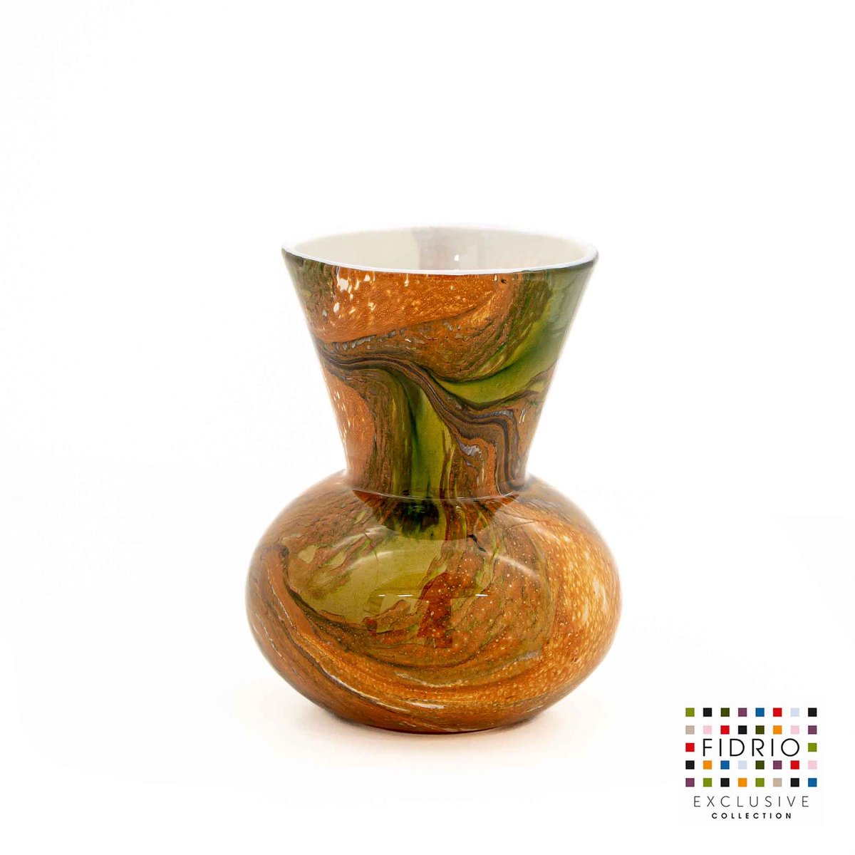 Fidrio Indian Summer - Vaas - Napoli - Hoogte 25cm bruin groen