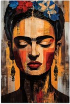 Affiche 40x60 cm - Portrait - Femme - Fleurs - Posters - Décoration chambre - Décoration Décoration murale salon - Décoration murale chambre