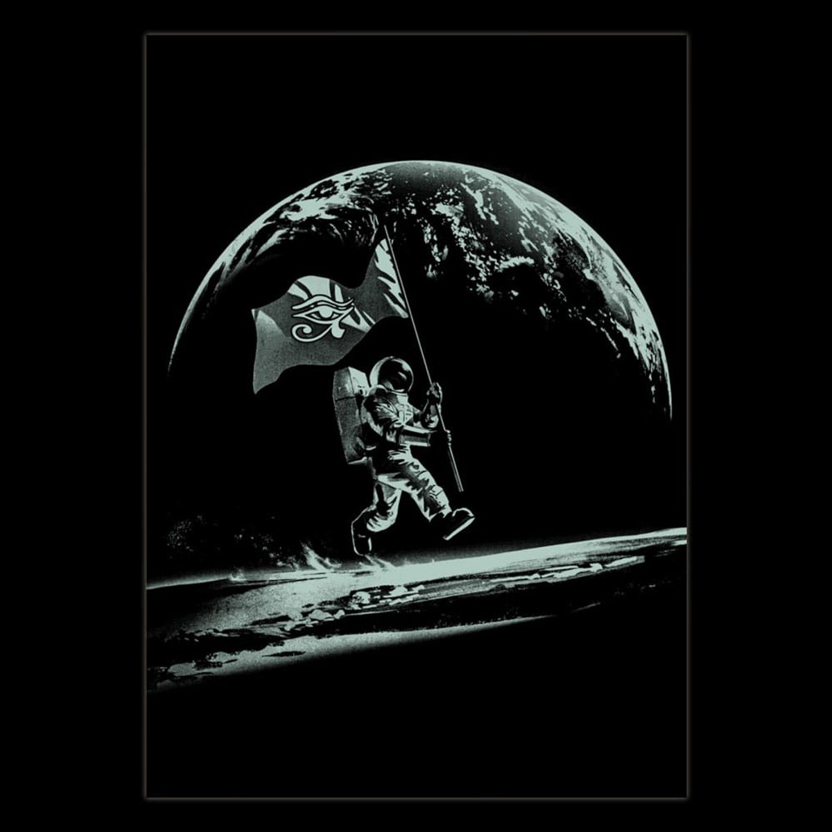 DEVplus Humankind Poster Glow in the Dark Astronaut Poster & Wallscrolls