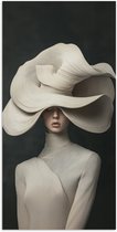 Affiche 40x80 cm - Moderne - Femme - Chapeau - Posters - Décoration chambre - Décoration murale salon - Décoration murale chambre