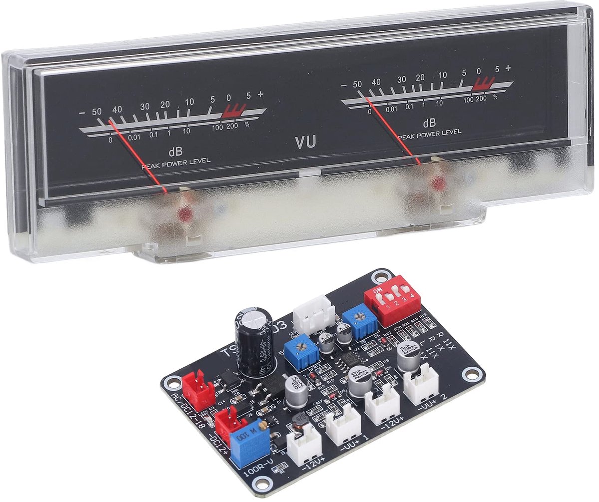 VU-meter, Eindversterker VU-meter met Driverboardkit Hoge Nauwkeurigheid Audioniveaumeter met Achtergrondverlichting voor Doe-het-zelf Thuisauto Wit, geluids- en Ruismeters