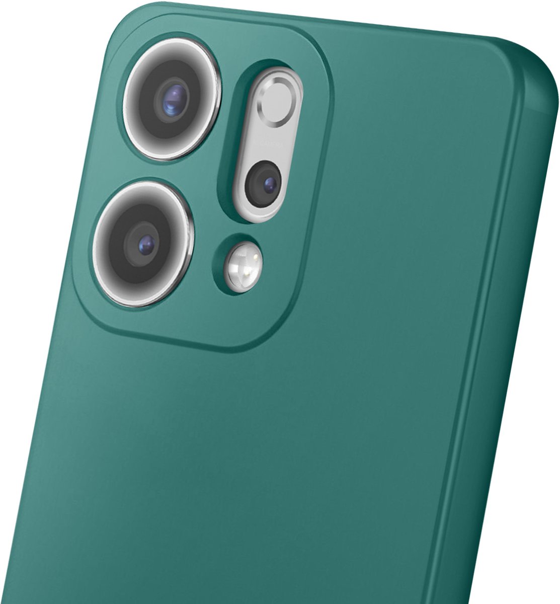 Avizar Zachte siliconen hoes Geschikt voor Oppo Reno 14 Soft-Touch, Groen