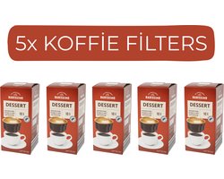 Barissimo Dessert Koffiefilters - Giet water in het bakje – onderaan stroomt de koffie. 5 x 10x stuks per karton.