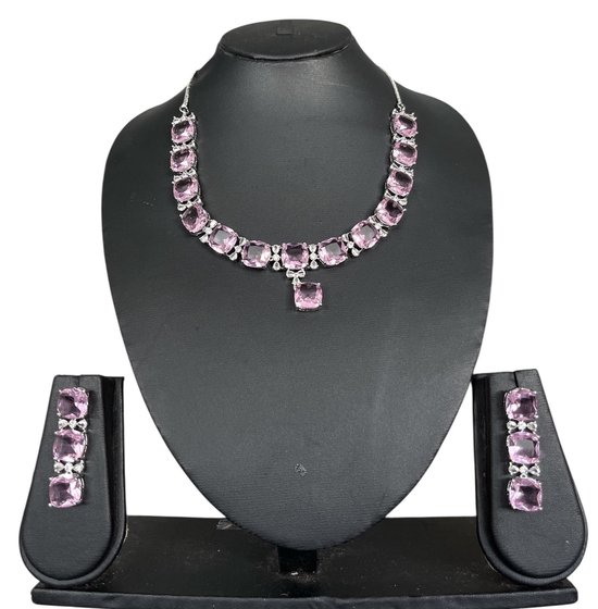 Bruiloft Sieraden Set Goud Roze