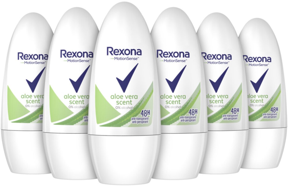 Rexona Aloe Vera Deodorant Roller - 6 x 50 ml - Voordeelverpakking
