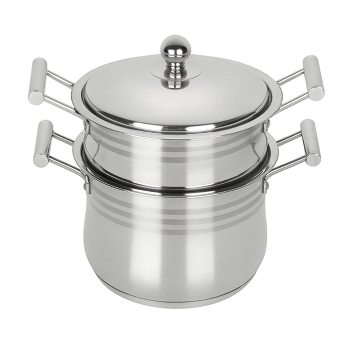 Hakal Couscouspan 6 liter - RVS Pan voor Inductie - PFOA Vrij - Geschikt voor Alle Warmtebronnen - Couscoussier - Stoompan