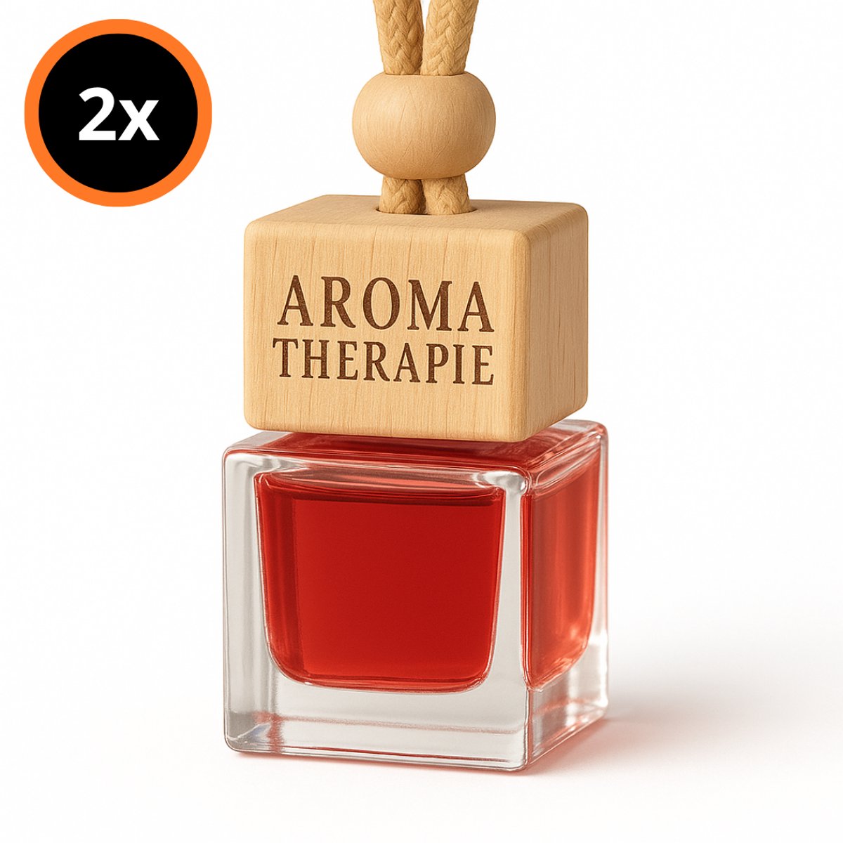 Reqz® Autoparfum Rozen Geur – 2x Auto Diffuser Parfum – Luxe Houten Auto Geurverfrisser – Langdurige Frisse Geur