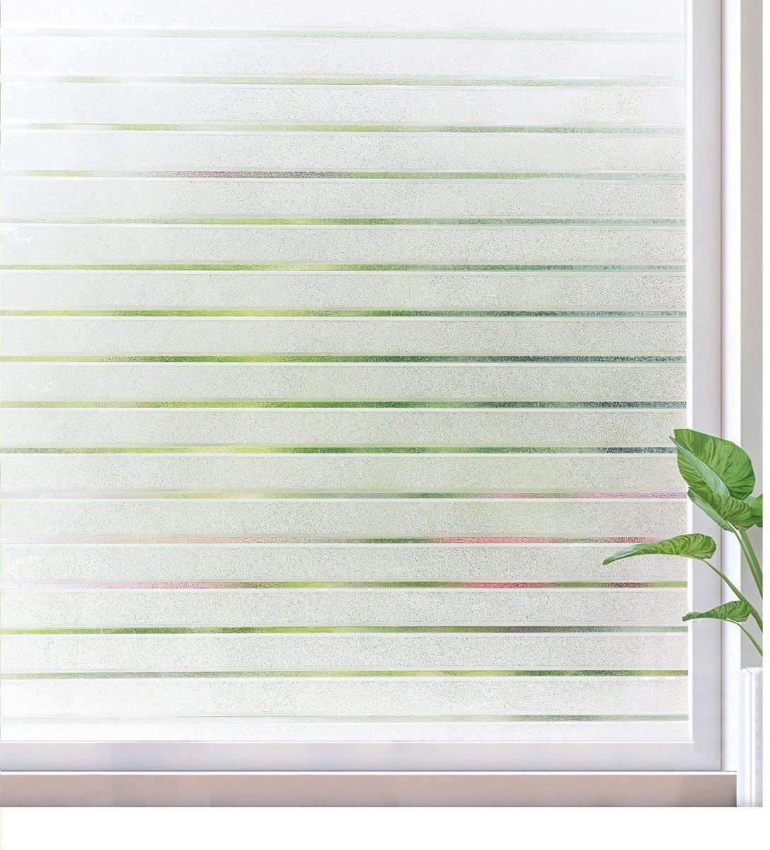 2 stuks Raamfolie Stroken – Zelfklevende Mat Glasfolie– Privacyfolie Anti-UV voor Kantoor（45×100cm）