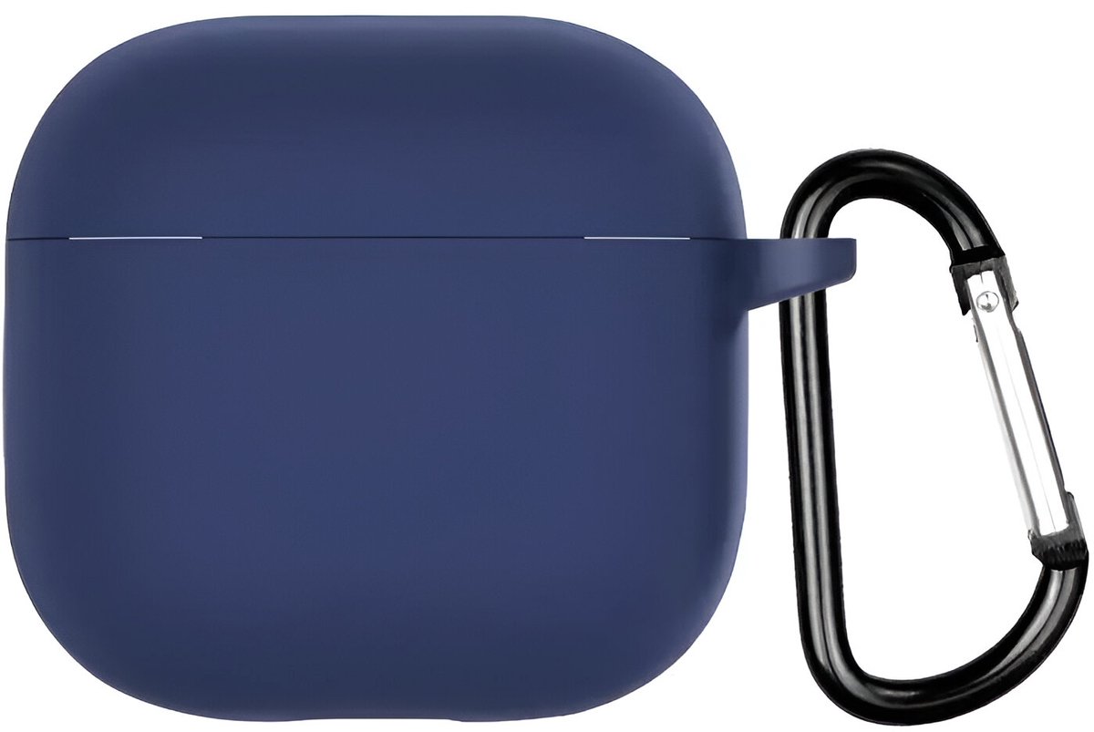 Studio Air® Airpods 4 Hoesje - Met Haak - Soepele Siliconen Case - Royal Blue