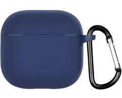Studio Air® Airpods 4 Hoesje - Met Haak - Soepele Siliconen Case - Royal Blue