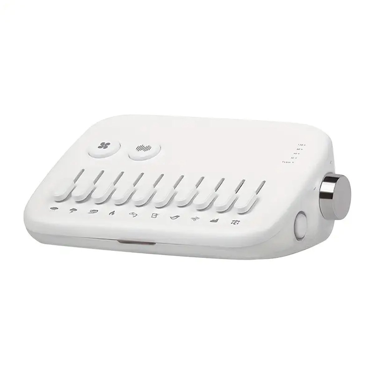 White noise - White noise machine - Witte ruis - Witte Ruis Apparaat - Slaaphulp volwassenen - 10 rustgevende natuurgeluiden - Draagbaar - Met ademend licht - Ruisonderdrukkingsfunctie - Mini slaapgeluidsmachine