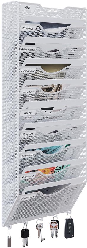 Opbergtas voor aan de muur, stoffen opbergtas, nachtkastje, deurhanger