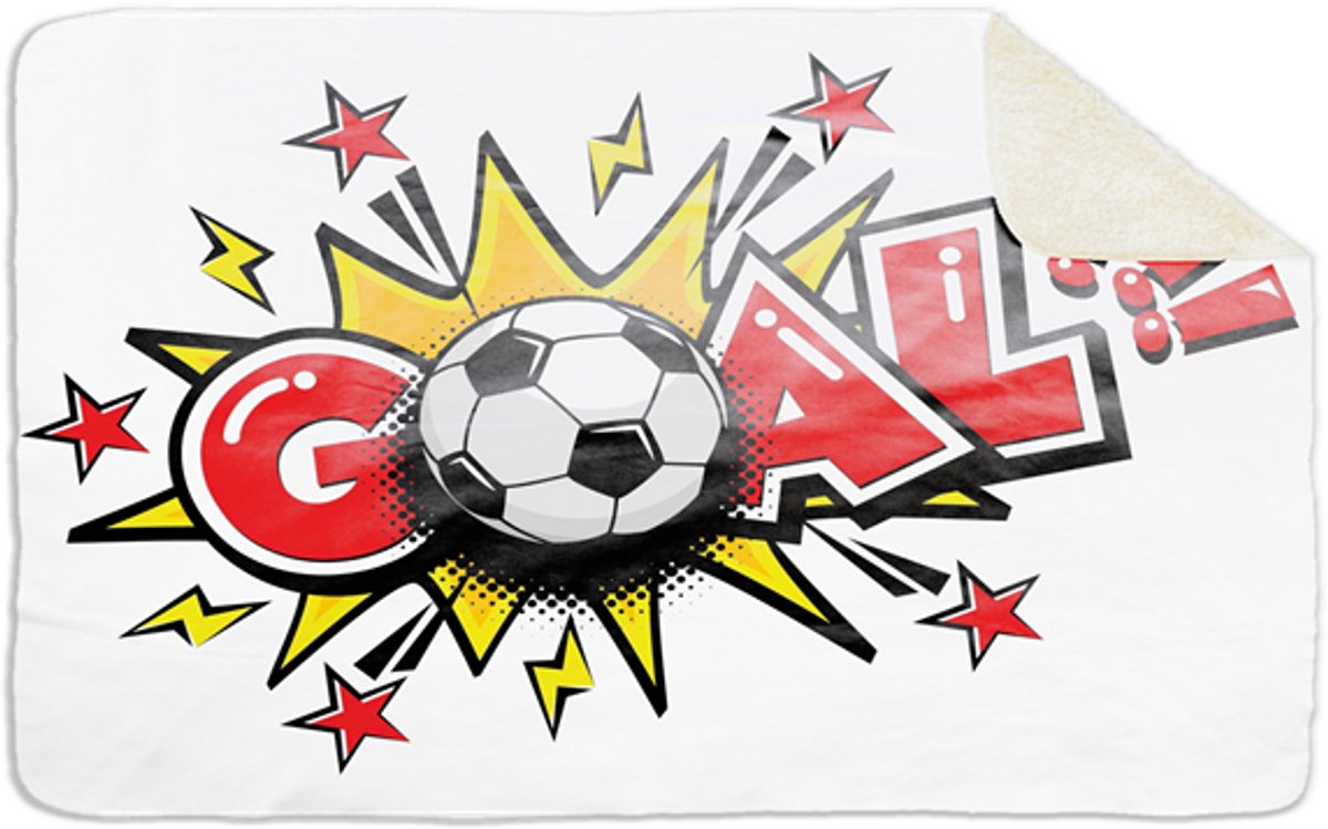 Fleecedeken Goal, 96x146cm, Polyester Sherpa, FD2025028