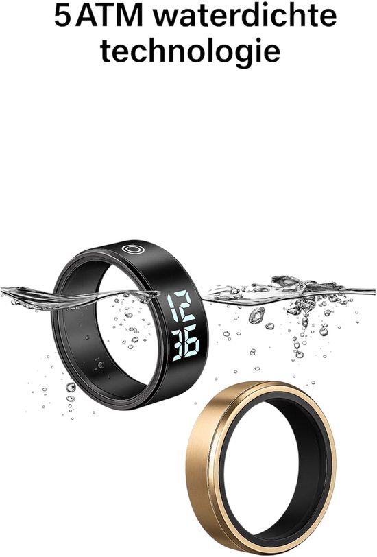 Bague Connectée Fitiger Smart Ring, Suivi D'activité, Taille 19 (9 US), Blanche, Neuve