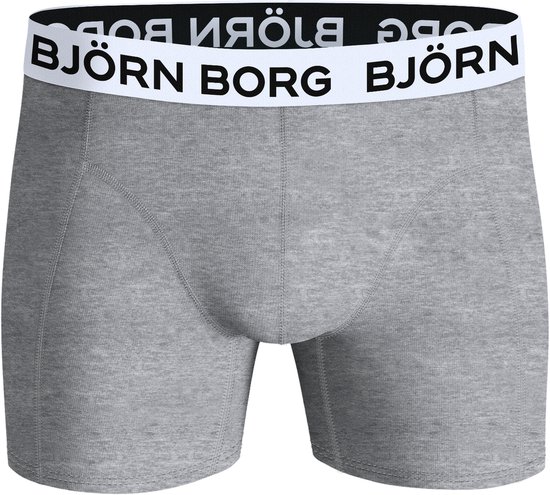 Björn Borg Cotton Stretch Boxershort Heren Zwart/Blauw/Grijs - 7 stuks - Heren onderbroeken - Katoenen Boxer - Maat L