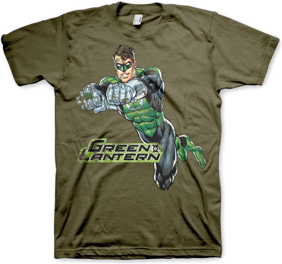 DC Comics Green Lantern Heren Tshirt -M- Distressed Groen
