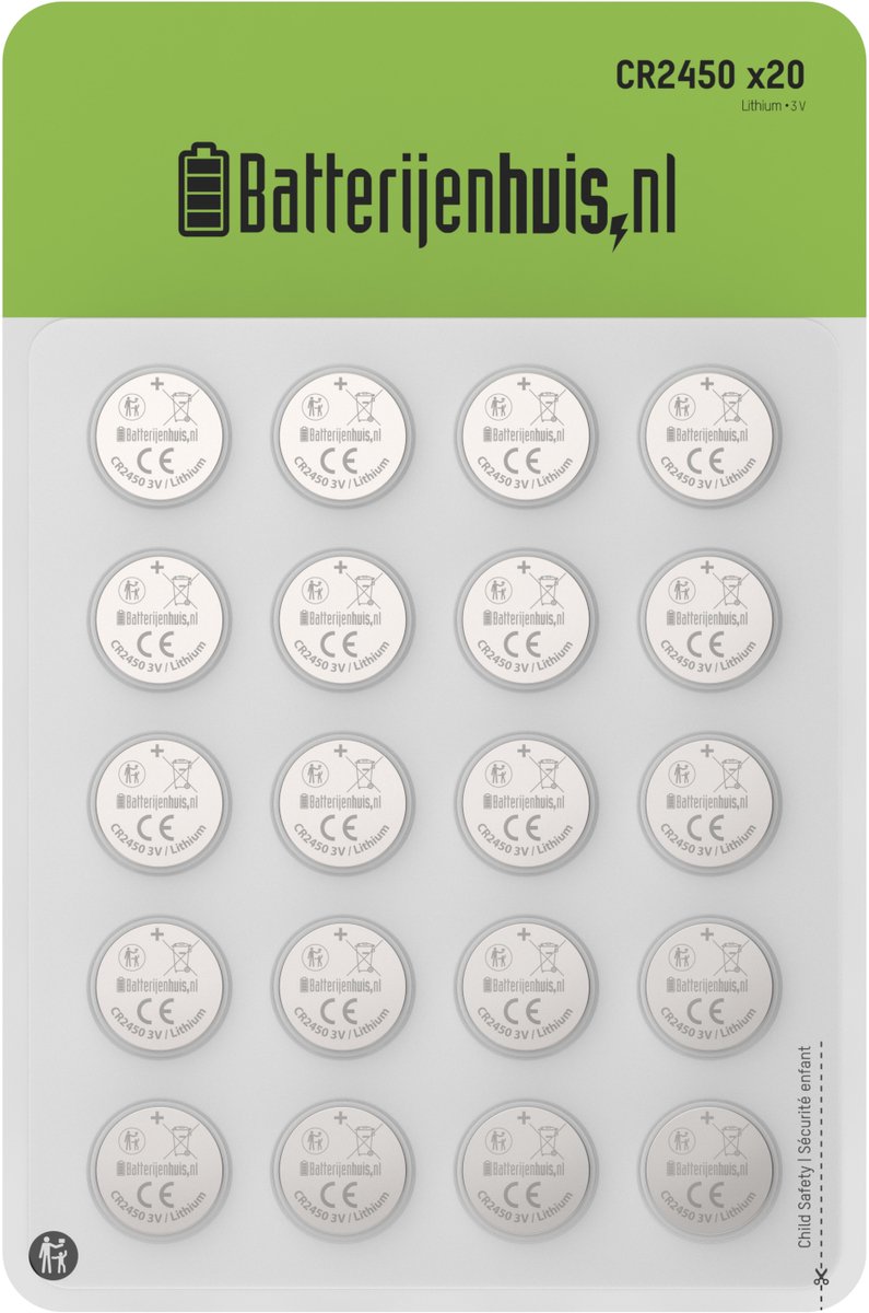 CR2450 Batterijen 20x