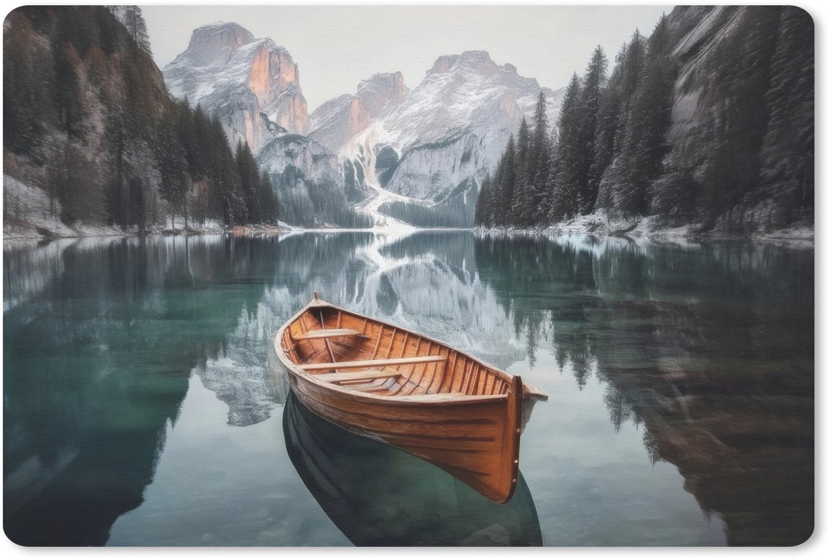 Muismat 27x18 cm - Mousepad Boot - Bergen - Natuur - Water - Muismatten