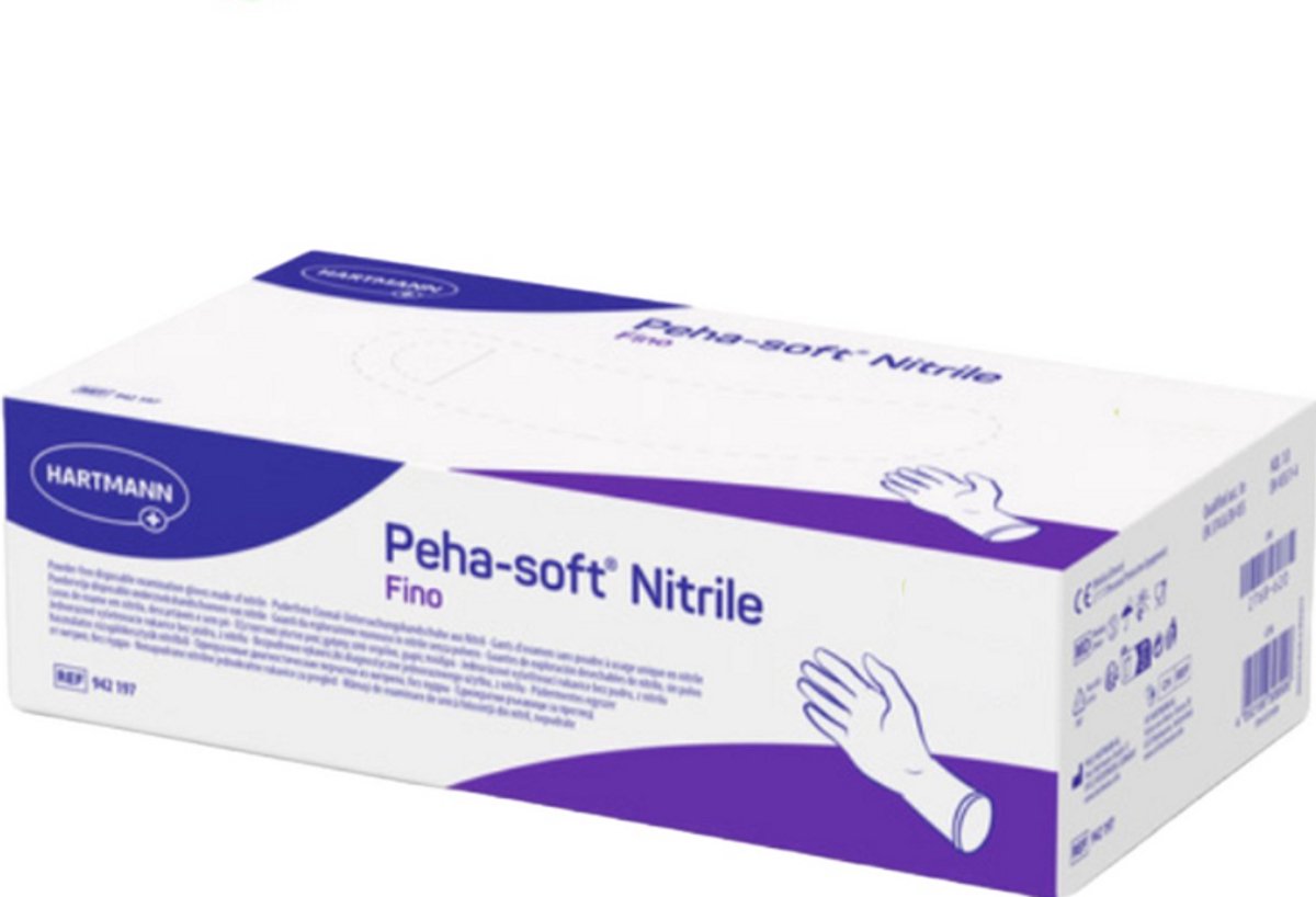 Hartmann medische nitrile handschoenen - Poedervrij - Blauw - Maat M - 150 stuks