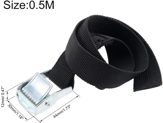 Ratchet Tie Down Riemen, 2m x 25mm 4Pcs Verstelbare Sjorbanden met Legering Gesp voor Cargo Bagage Vans Trucks - Rood