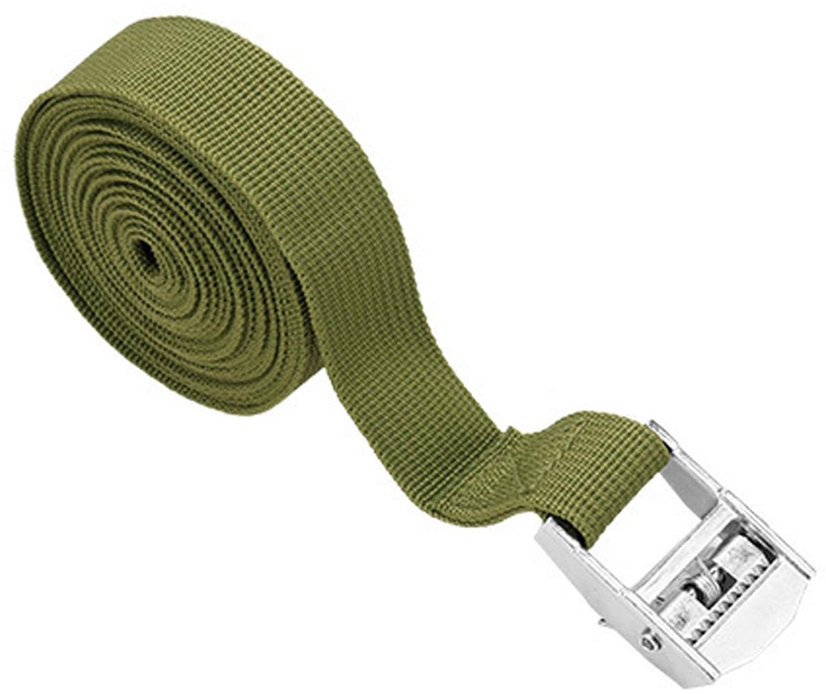 Spanbanden - Stevig met Roestvrije Snelsluiting - Voor Motor Auto Fiets Bagagedrager - Groen 3 m x 2,5 cm