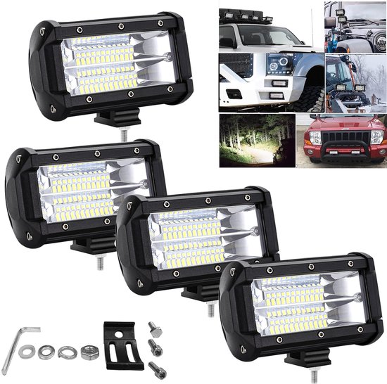 72W LED-werklampen Set van 4