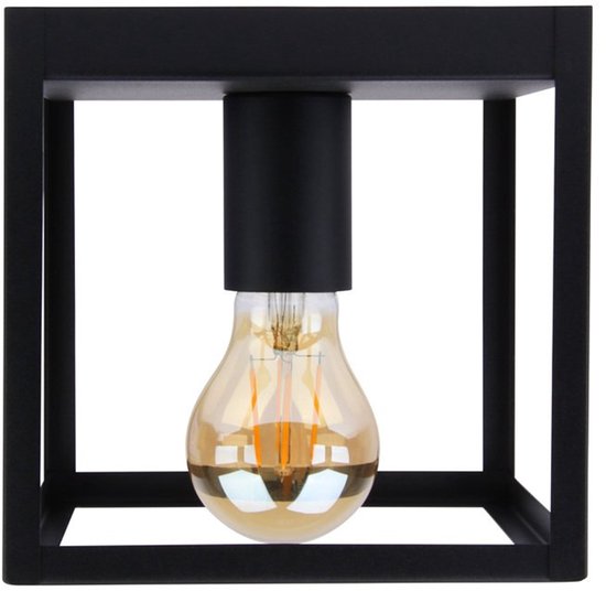 LEDUXA | Plafonnier noir | incl. Source de lumière | décoratif | plafonniers industriels | métaux | Raccord E27 | 4 W | 320lm | 2 400 000