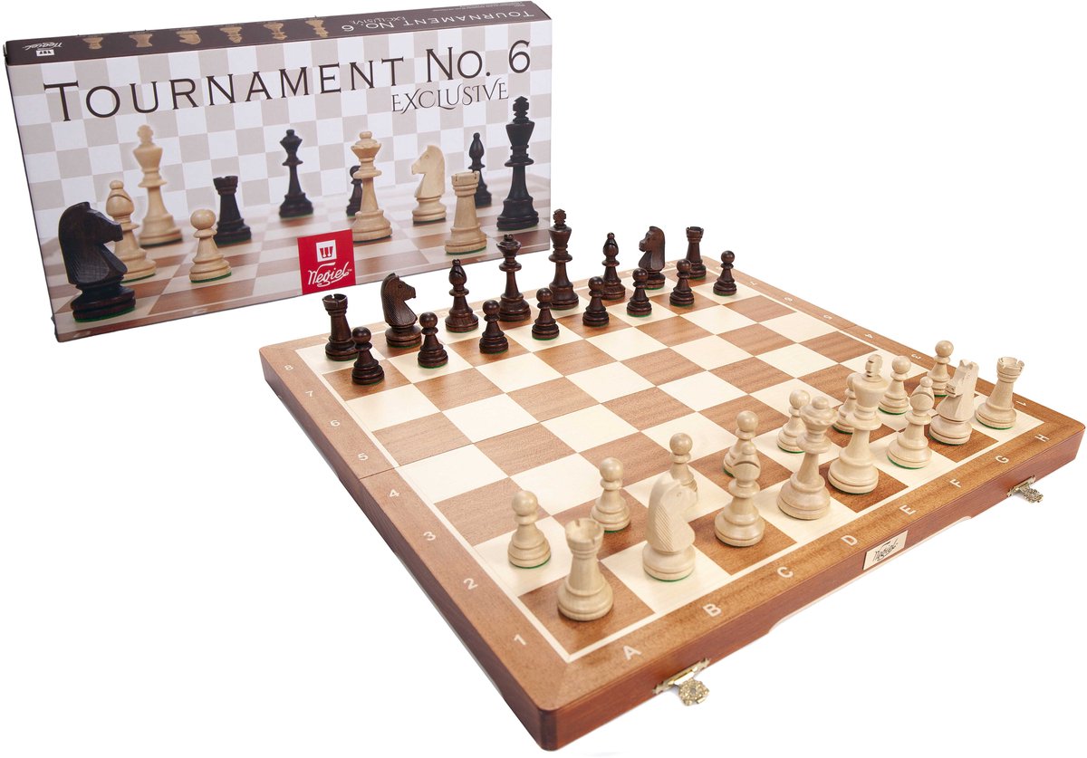 Schaakset Tournament 6 exclusive – met 2 extra koninginnen