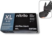Eurogloves nitril handschoenen XS zwart 100 stuks