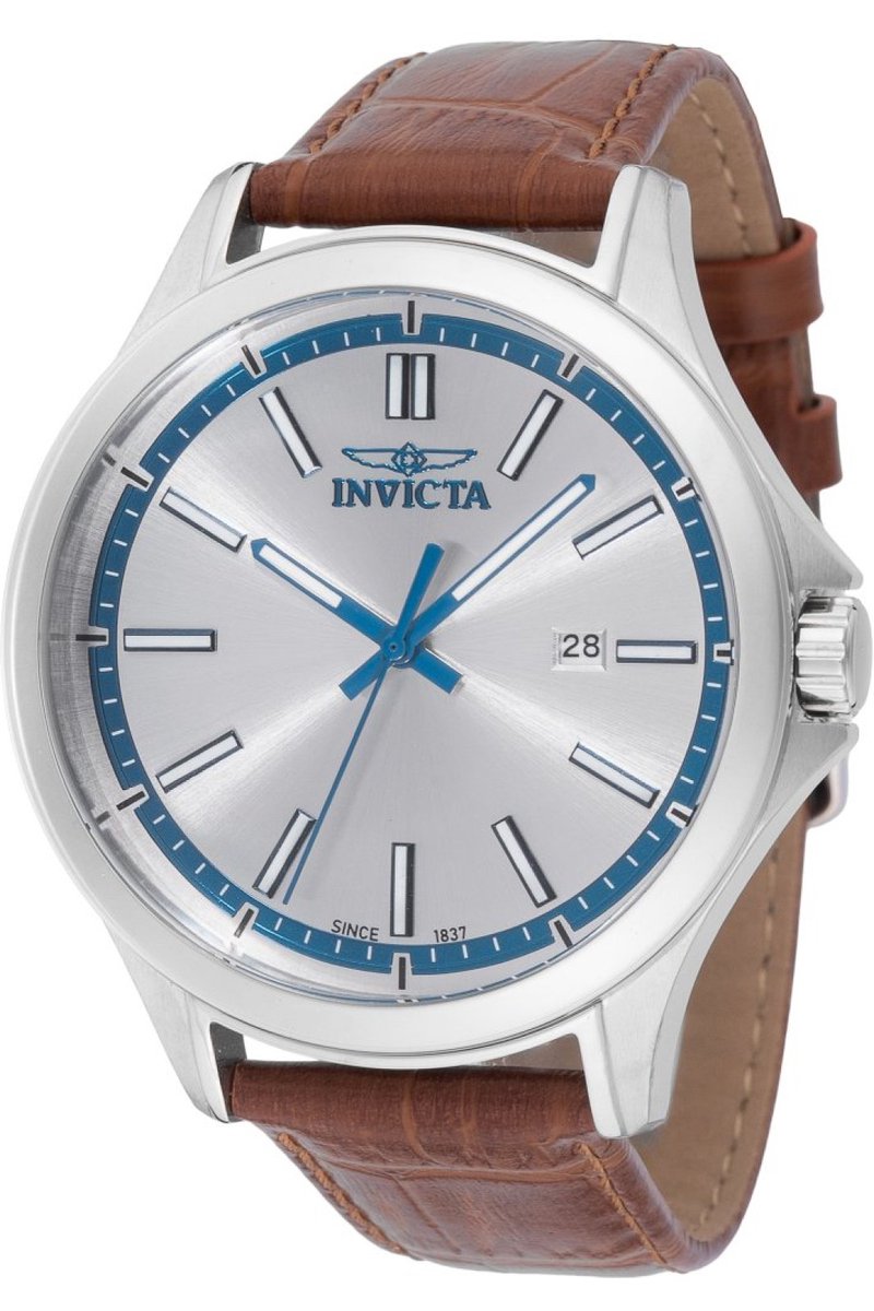 Invicta Celestial 47807 Heren Horloge - Waterdicht - Analoog - Quartz Uurwerk - Roestvrij Staal met zilveren Wijzerplaat - 43mm
