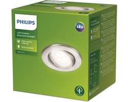 Philips LED Philips Fresco plafond inbouwspot voor buiten - RVS