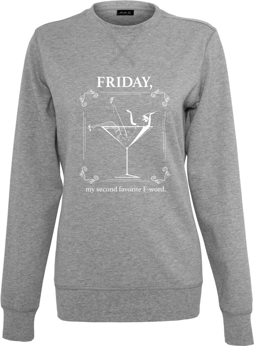 Mister Tee F-Word Crewneck sweater/trui XS Grijs