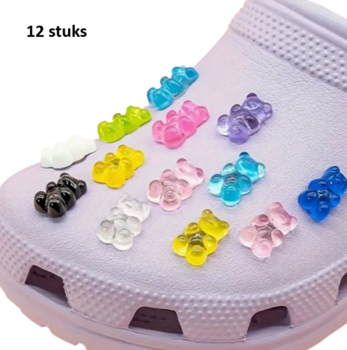 Schoen pins beertjes - schoenbedel snoepbeertjes - schoen charms bears - schoen pins - ook geschikt voor crocs - schoenaccessoire