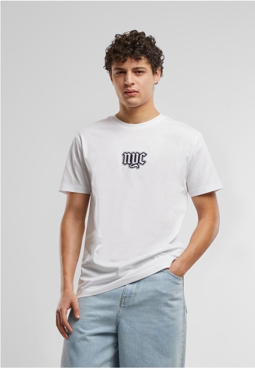 Mister Tee NYC Old English Wording Patch T-shirt Wit