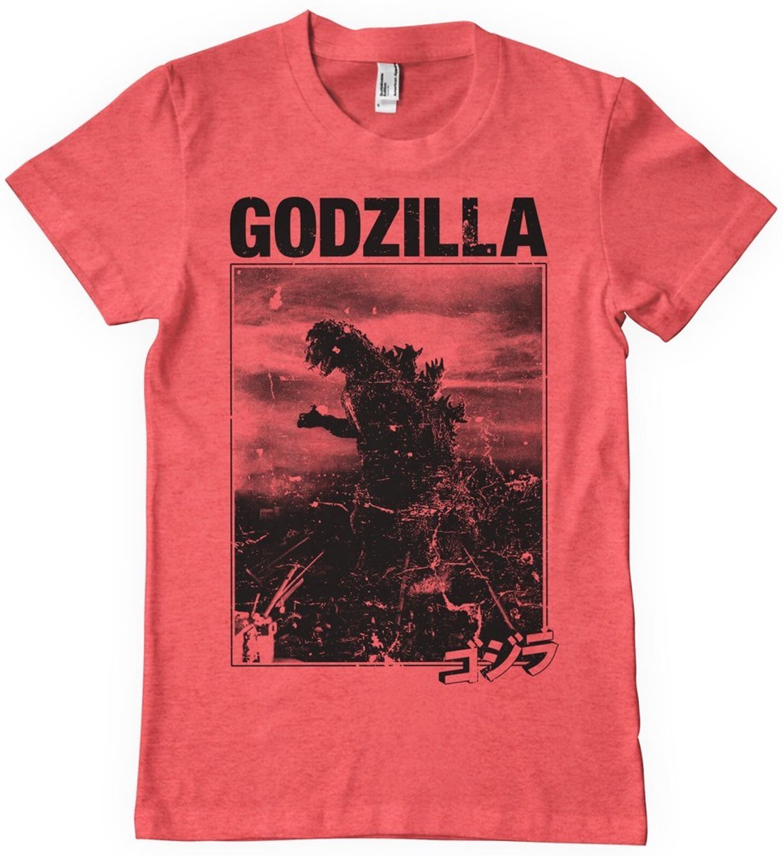 Godzilla Vintage T-shirt rood/gemêleerd