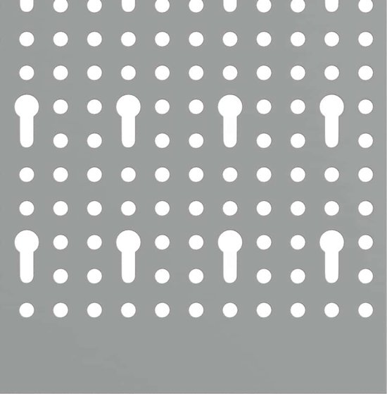 vidaXL - Panneaux perforés - 3 pièces - avec 15 Accessoires de vêtements pour bébé - Grijs - 150 x 80 cm - Acier