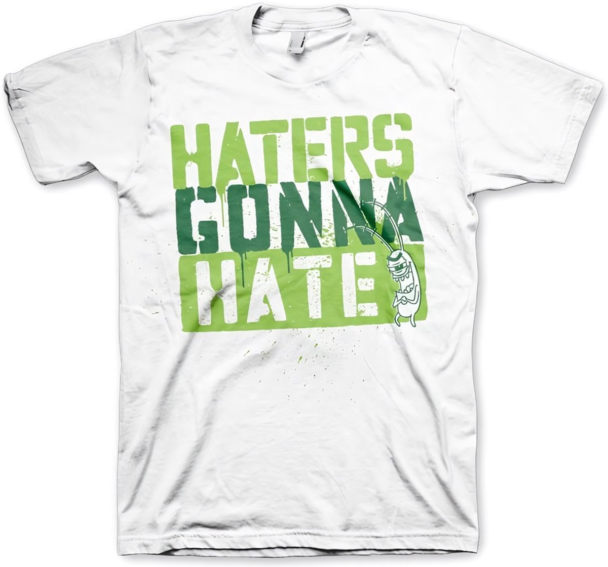 SpongeBob SquarePants Haters Gonna Hate T-Shirt White-2XL