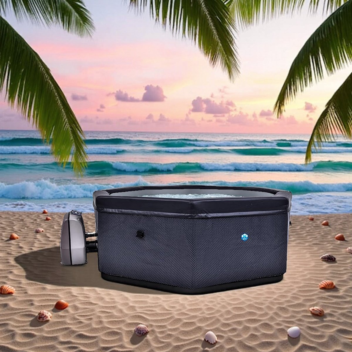 Octagon Jacuzzi voor 6 Personen - 193x193x73 cm - 1000L, - Octagon - €2.750,00