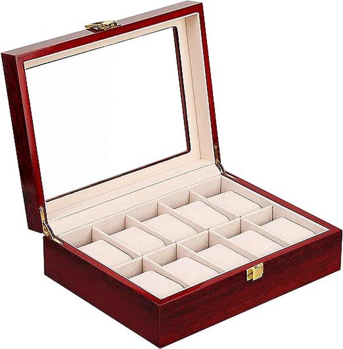 WNHB® Sieraden organizer hout - sieradendoos dames - juwelen opberger met vakjes - sieradenhouder kastje