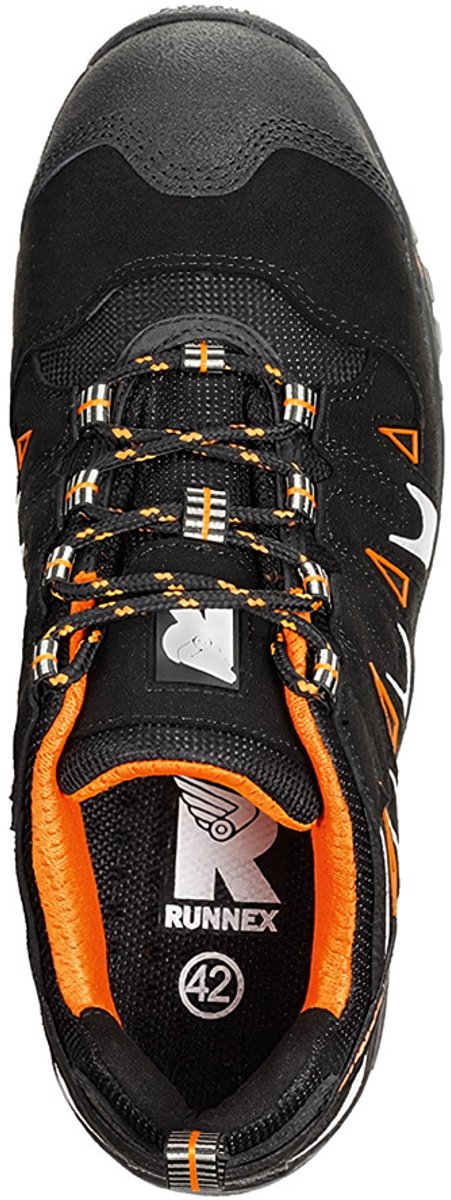 RUNNEX S1P-Sicherheitshalbschuh LightStar Schwarz/Orange/Silber-39