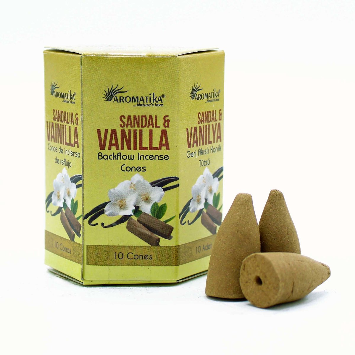 Ancient Wisdom Masala Backflow Wierookpakket van 10 - Sandelhout & Vanille multicolor
