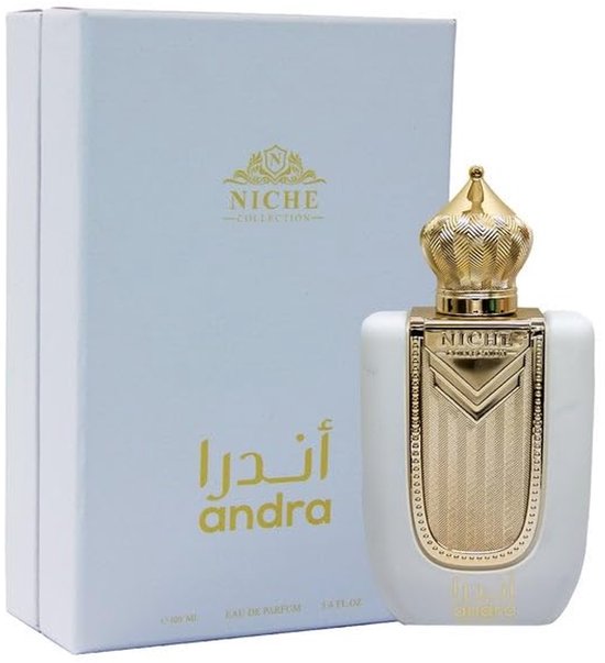 Andra Niche Collection Eau de Parfum 100 ml – Oosterse vanille unisex geur met praliné, karamel en jasmijn | Luxe parfum met sandelhout, cederhout en coumarine