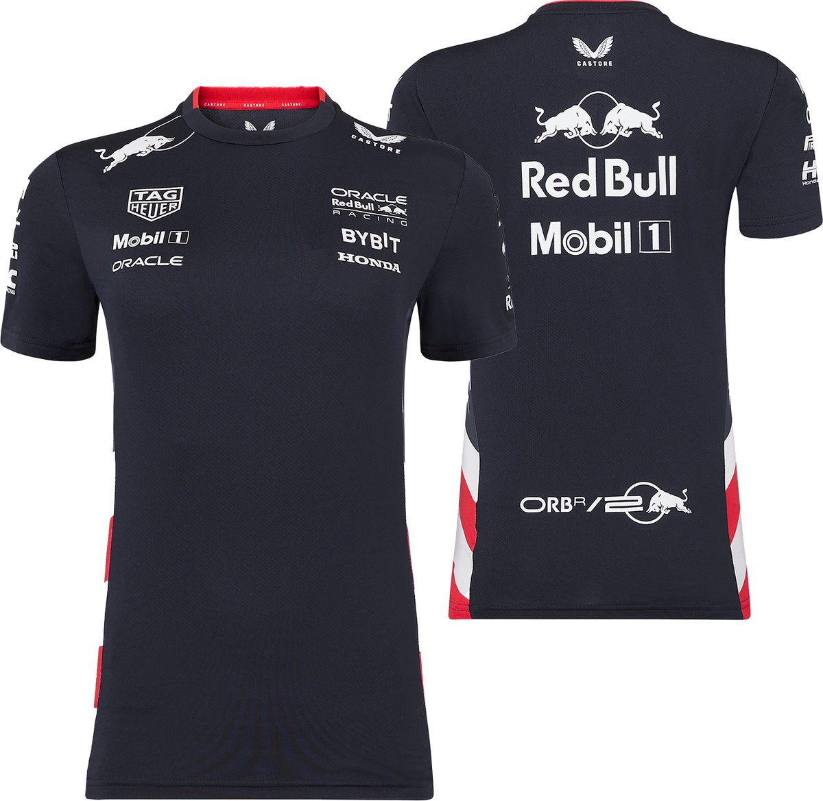 Red Bull Racing - Max Verstappen - USA Replica Team T-Shirt - Blauw - Dames - Maat 34